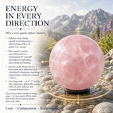 Grande sphère de quartz rose