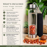 Red Carnelian Gem Pod Water Bottle. 💧