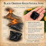 Svart Obsidian Grov Natursten