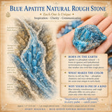 Blauwe apatiet natuurlijke ruwe steen
