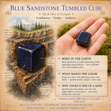 Cubo caído de arenito azul
