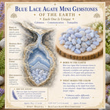 Mini pierres précieuses d'agate de dentelle bleue (lot de 50 grammes / 1,7 oz)