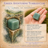 Cubo burattato avventurina verde