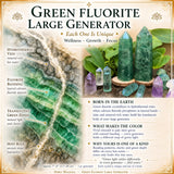 Generatore grande di fluorite verde