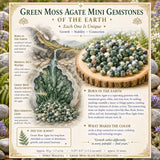 Green Moss Agate Mini Gemstones  (50 Gram / 1.7oz. Lot)