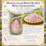 Mini gemme di quarzo rosa del Madagascar (lotto da 50 grammi / 1,7 once)