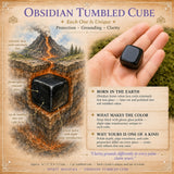 Obsidian Tumbled Cube