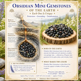 Obsidian mini ädelstenar (50 gram / 1,7 oz lot)