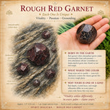 Rauer roter Granat