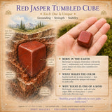 Rød Jaspis Tumbled Cube