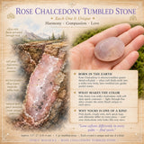 Rose Chalcedon tumlet sten