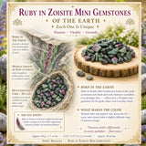 Ruby In Zoisite Mini Ædelsten (50 Gram / 1,7 oz. Parti)