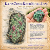Rubi em Zoisite Pedra Natural Bruta