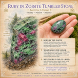 Rubin i Zoisite Tumbled Stone