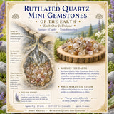 Rutilated Quartz Mini Gemstones (50 γραμμάρια / 1,7 oz. Παρτίδα)
