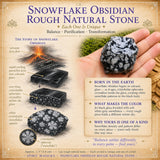 Copo de nieve Obsidiana Piedra natural en bruto