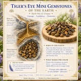 Tiger's Eye mini ædelsten (50 gram / 1,7 oz. parti)