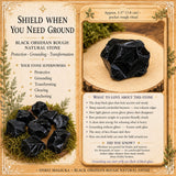 Svart Obsidian Grov Natursten