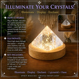 Crystal Mood Light (klar kvarts medium pyramide)
