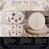 Selenit Flower Of Life Chakra Alignment Cleansing Disk