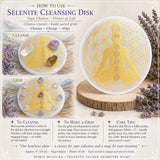 Disco detergente Selenite Chakra Fiore della Vita