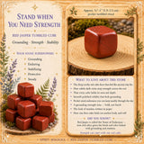Rød Jaspis Tumbled Cube