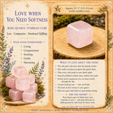 Cube roulé en quartz rose