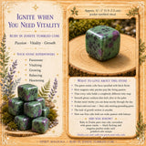 Ruby v Zoisite Tumbled Cube