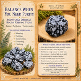 Copo de nieve Obsidiana Piedra natural en bruto