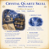 Crânio de cristal de quartzo (tamanho médio)