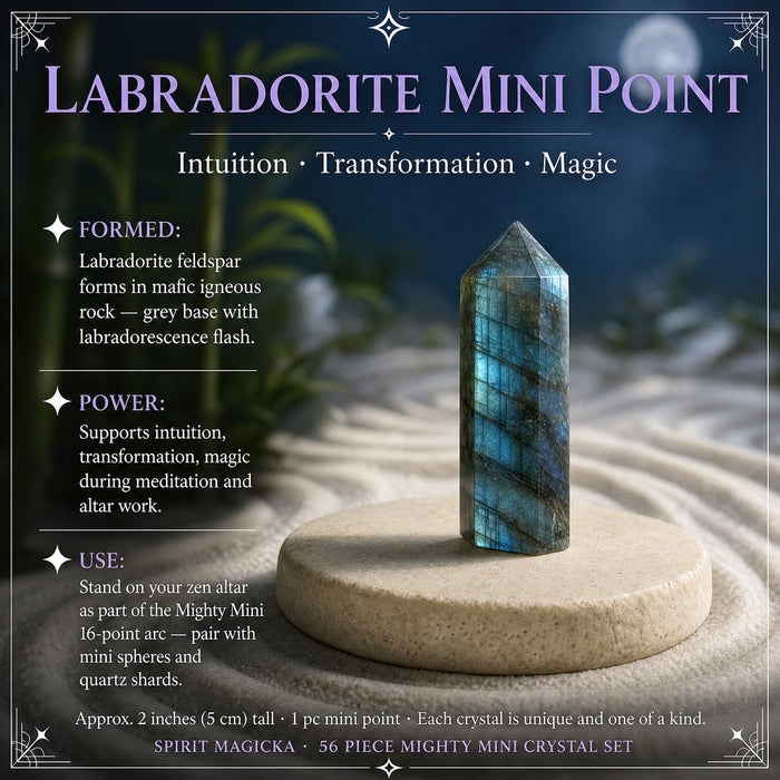 Labradorite mini point flashing blue