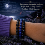 Z ARRON DESIGN Collana con ciondolo in filo di rame Serenity Moonstone