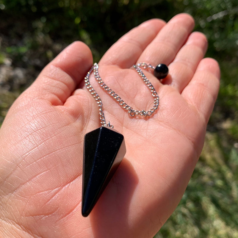 Obsidian Crystal Pendulum