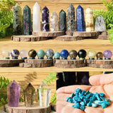 27-Piece Crystal Generator & Sphere Kit with Flash Labradorite - collection