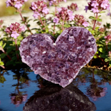 Amethyst Cluster Heart