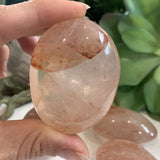 Fire Quartz Palmstone - palmstone