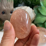 Fire Quartz Palmstone - palmstone