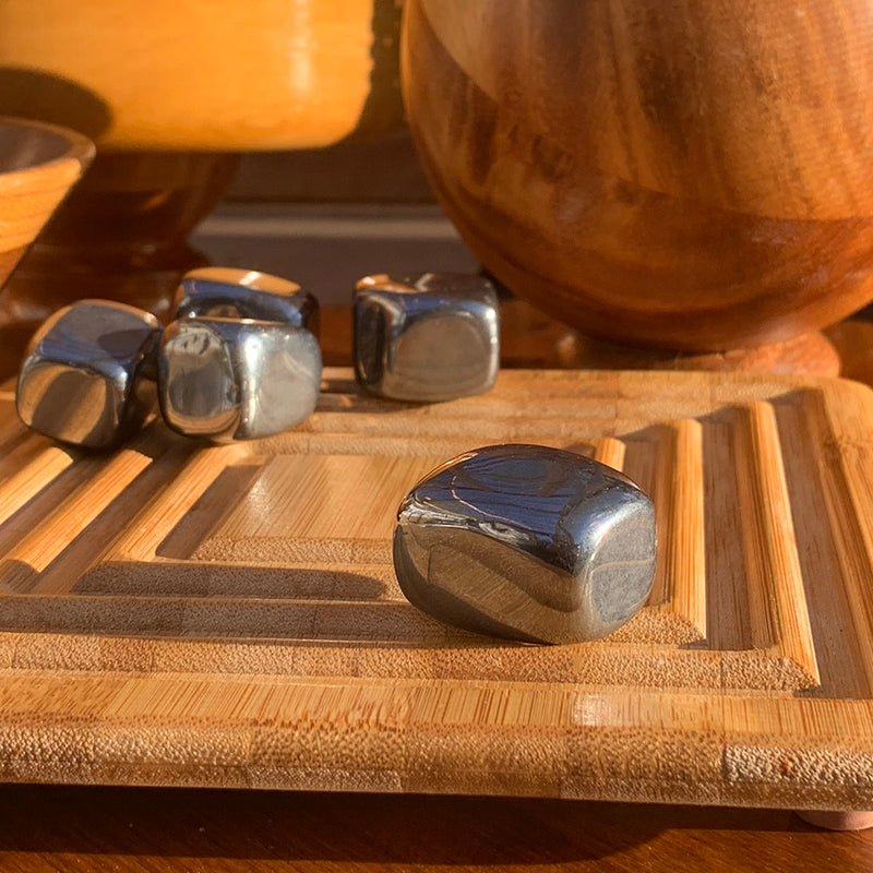 Hematite Tumbled Cube