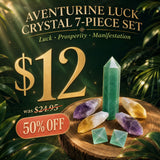 Aventurine Luck Crystal 7-hluta sett