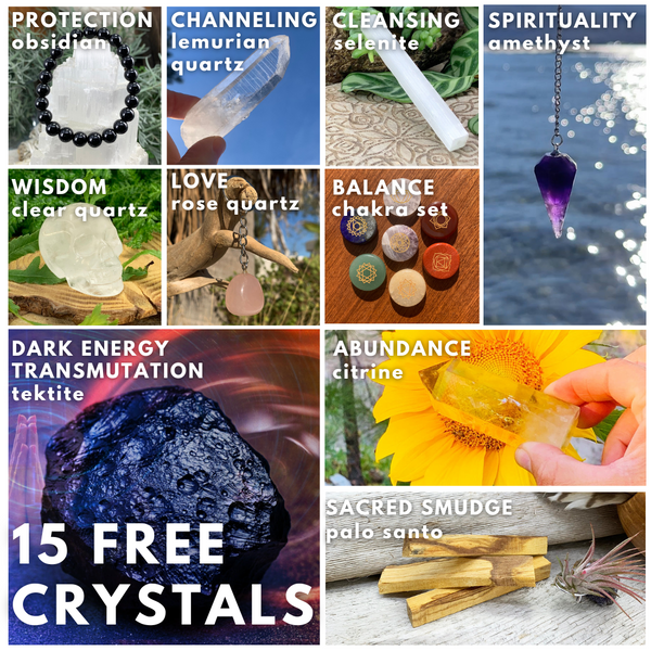 🔮15 FREE Crystals + Complete Crystal Healing Super Course Bundle! 11 Courses + Level 1, 2 & 3 Certification!