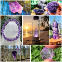 Never Too Much Amethyst Water Bottle & Crystal Bundle  - 70% Off