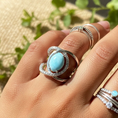 Larimar Radiance Ring