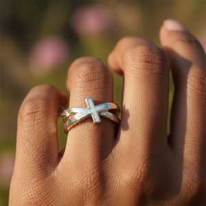 Opal Silver Ring of Faith