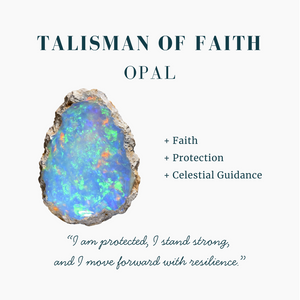 Opal Silver Ring of Faith