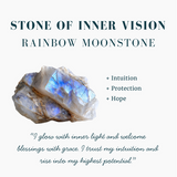 Rainbow Moonstone Halo Pendant in Silver