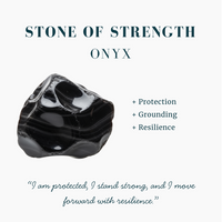Black Onyx & Gold Guardian Necklace -