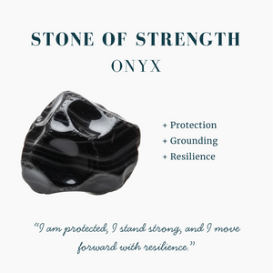 Black Onyx & Gold Guardian Necklace -