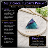 Flerfärgad fluoritpyramid - liten