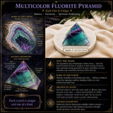 Flerfärgad fluoritpyramid - liten