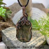 Magical Labradorite Copper Wire Pendant Necklace